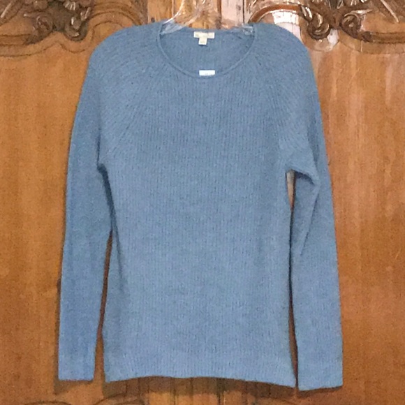 blue crew neck sweater women's